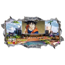 Vinilo videojuego fortnite dragon ball agujero 3d