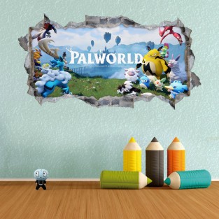 Vinilo agujero 3d videojuego palworld Vinilo agujero 3d videojuego palworld