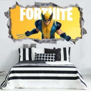 Vinilo agujero 3d skin wolverine fortnite