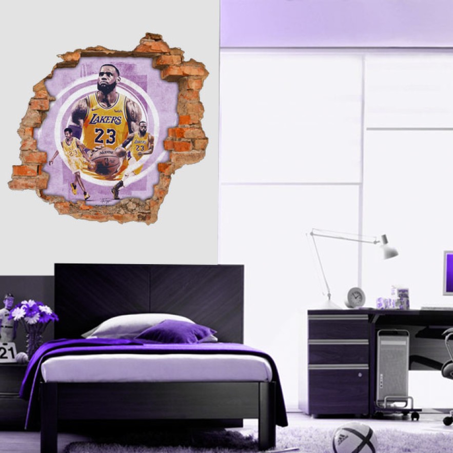 Vinilos agujero 3d lebron james nba