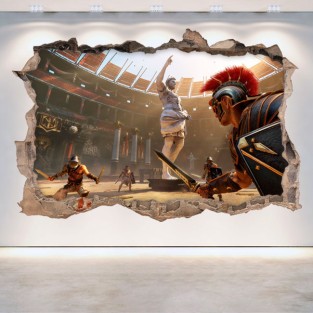 Vinilo decorativo agujero 3d ryse son of rome Vinilo decorativo agujero 3d ryse son of rome