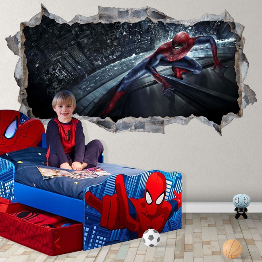 Vinilos agujero 3d spiderman
