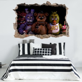 Vinilos decorativos agujeros 3d videojuego five nights at freddy’s Vinilos decorativos agujeros 3d videojuego five nights at freddy’s