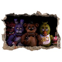 Vinilos decorativos agujeros 3d videojuego five nights at freddy’s