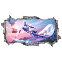 Vinilo agujero 3d videojuego fortnite silver surfer