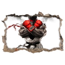 Vinilo decorativos agujeros 3d videojuego street fighter
