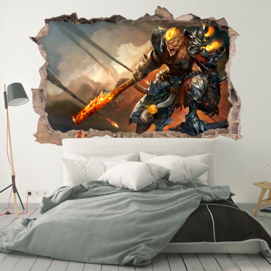 Vinilo agujero 3d personaje league of legends