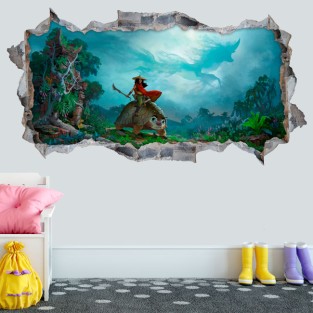 Vinilos y pegatinas agujero 3d raya y el último dragón Vinilos y pegatinas agujero 3d raya y el último dragón