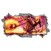 Vinilo fortnite skin calavera agujero 3d