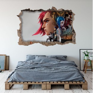 Vinilos videojuego arcane agujero pared 3d Vinilos videojuego arcane agujero pared 3d