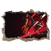 Vinilo agujero pared 3d videojuego fortnite