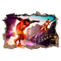 Vinilo agujero 3d pared fortnite nba