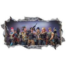 Vinilo agujero 3d personajes videojuego fortnite