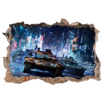 Vinilo decorativo agujero 3d armored warfare