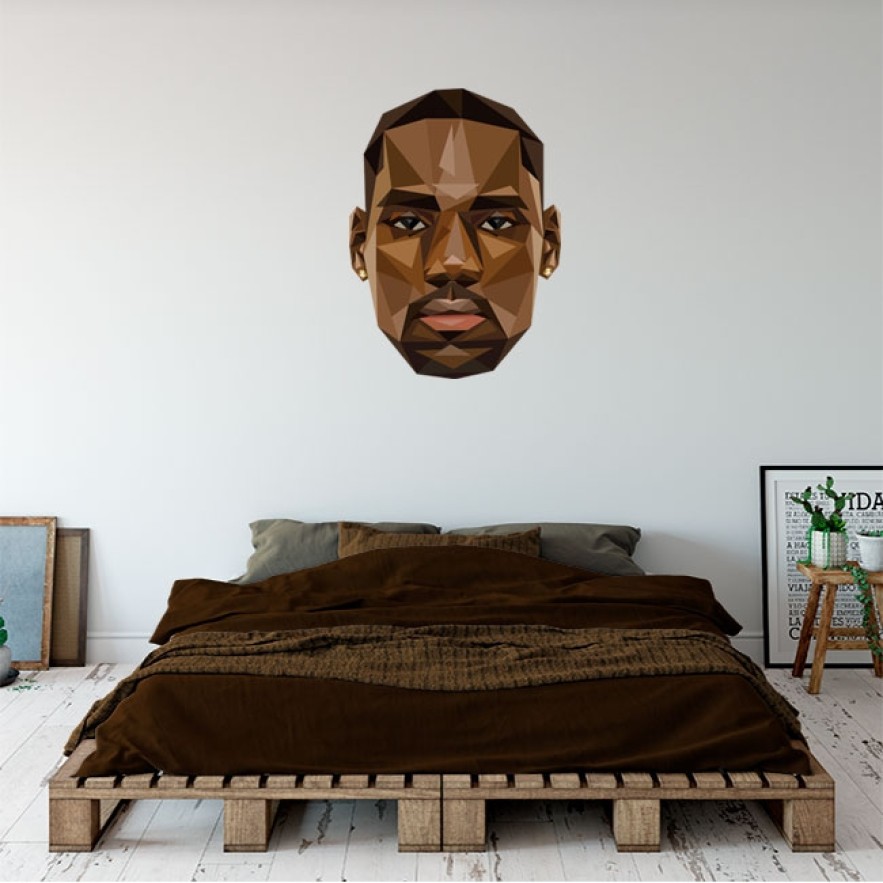 Vinilos jugador baloncesto rostro lebron james