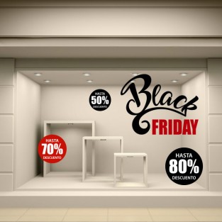 Vinilos comercios texto black friday