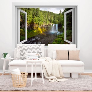 Vinilos efecto ventana 3d cascada koosah
