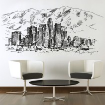 Vinilos y pegatinas dibujo skyline ciudad de los ángeles
