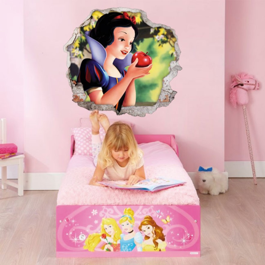 Vinilos decorativos agujero 3d disney blancanieves