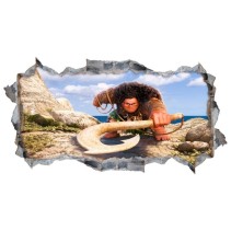 Vinilos y pegatinas agujero 3d disney maui moana