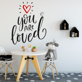 Vinilos decorativos frase inglés you are loved Vinilos decorativos frase inglés you are loved