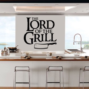 Vinilos decorativos frase the lord of the grill