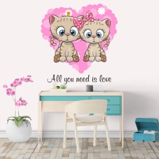 Vinilos gatos all you need is love
