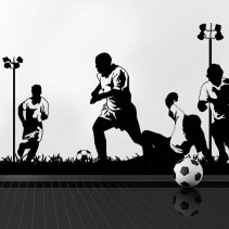 Vinilos decorativos siluetas jugadores de fútbol
