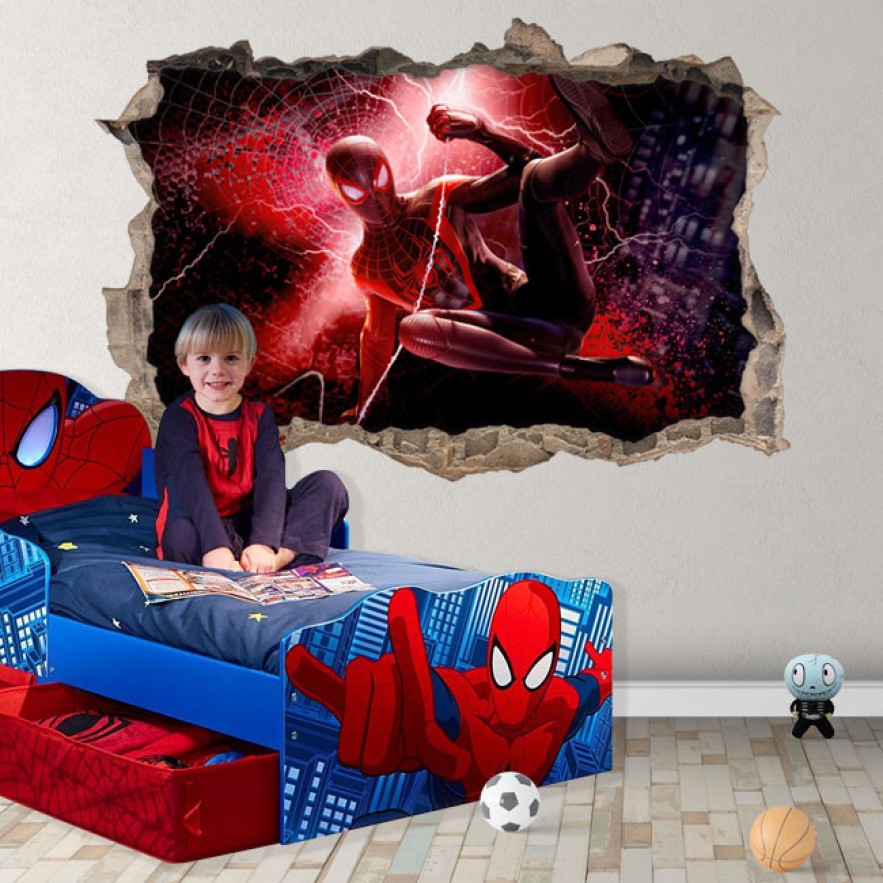 Vinilos y pegatinas efecto 3d película miles morales spider man