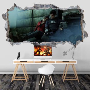Vinilo decorativo 3d videojuego resident evil