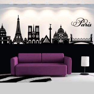 Vinilos decorativos skyline parís francia