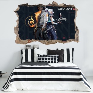 Vinilos agujero 3d personajes videojuego valorant Vinilos agujero 3d personajes videojuego valorant