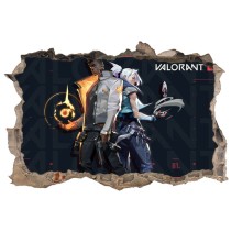 Vinilos agujero 3d personajes videojuego valorant