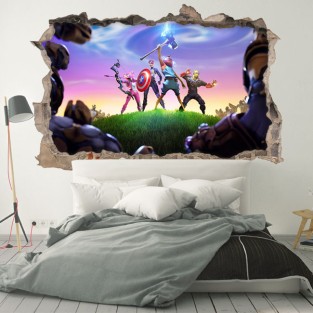 Vinilo agujero 3d videojuego fortnite avengers Vinilo agujero 3d videojuego fortnite avengers