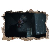 Vinilo decorativo agujero 3d videojuego resident evil