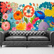 Fotomural o papel pintado flores silvestres