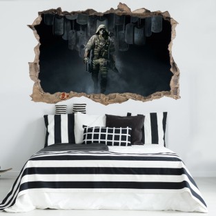 Vinilo agujero 3d tom clancy's ghost recon breakpoint Vinilo agujero 3d tom clancy's ghost recon breakpoint