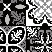 Azulejos portugueses negras (24 unidades)