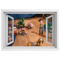 Ventana vinilos 3d toy story 4