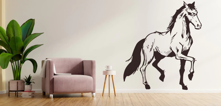 Decora tu espacio con vinilos decorativos de caballos