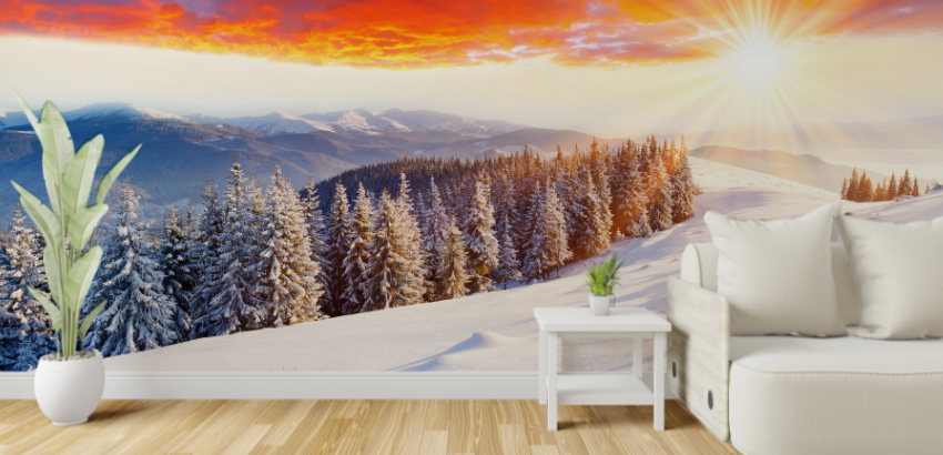 Resalta la belleza de tu hogar con vinilos decorativos con fotos de invierno