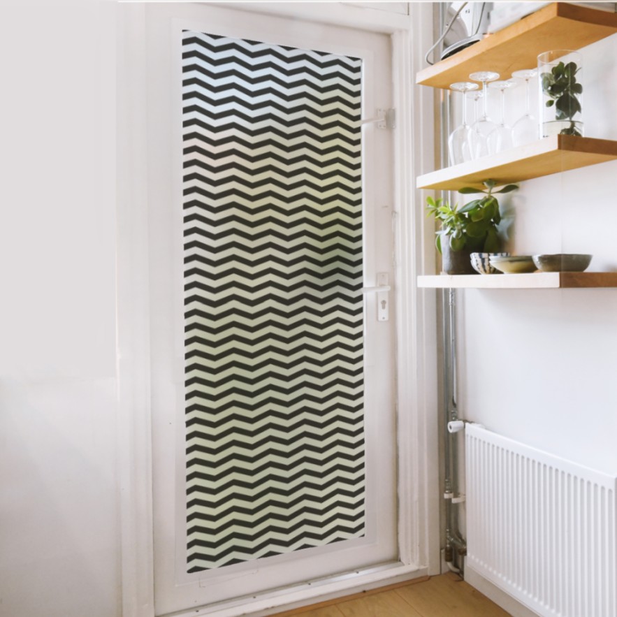 Vinilo cristal traslúcido chevron