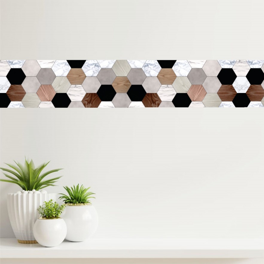 Cenefa Hexagonos Azulejos