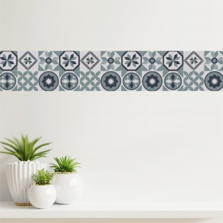 Cenefa Azulejos Azul gris