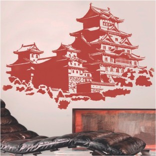 Vinilos decorativos castillo japonés