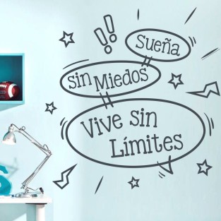 Vinilos de frases sueña sin miedos