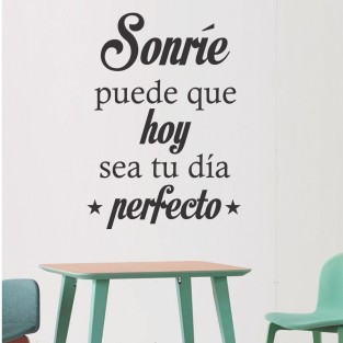 Vinilos de frases sonríe