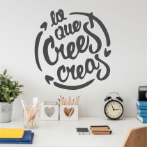 Vinilos de frases lo que crees creas
