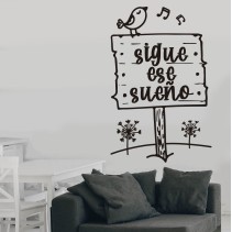 Vinilos de frases sigue ese sueño