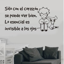 Vinilos frases el principito lo esencial es invisible a los ojos